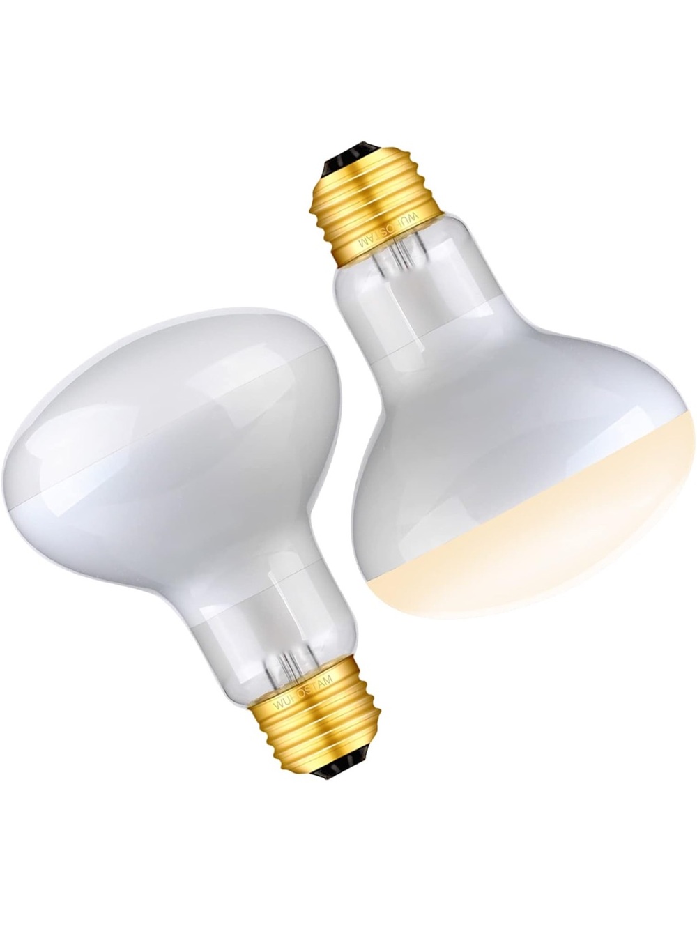 WUHOSTAM 2 Pack 75W Reptile UVA Infrared Heat Lamp Spot Bulb Soft White Light